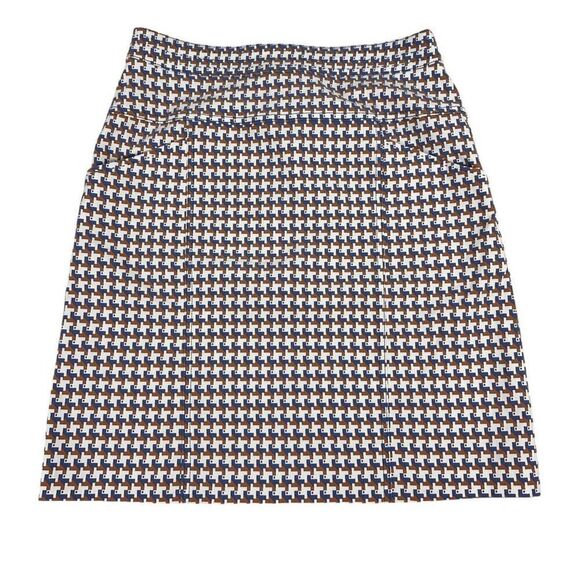 J. McLaughlin Geometric Houndstooth Pencil Skirt size 4 - Picture 1 of 7